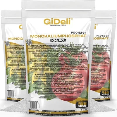 Produktbild von Monokaliumphosphat 15kg MKP Phosphor Kalium P-K Dünger Blühbooster Blüte GiDeli