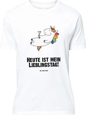 Produktbild von Mr. & Mrs. Panda Größe L T-Shirt Otter Seerose - Weiß - Geschenk, mit Spruch, Wasser, Tshirt, Shirt, Seeotter, Fluss, Lieblingstag