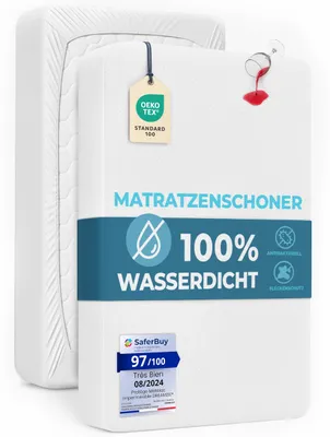 Productafbeelding van Dreamzie - Matrasbeschermer 160x200 - Waterdicht - Katoen – Afmetingen 160 x 200 cm
