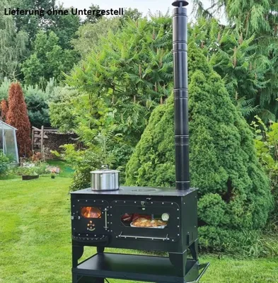 Produktbild von XL Gartenküche "Elise XL" Holzbackofen Pizza-/Brotbackofen Gartenkochstelle Gartenkamin
