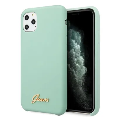 Image de Guess Guhcn65Lslmgg Iphone 11 Pro Max Green/Green Hard Case Silicone Vintage Gold Logo