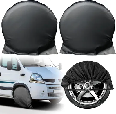 Image de Housse de protection pour pneus, universelle, imperméable, en tissu Oxford 210D, pour voitures et caravanes
