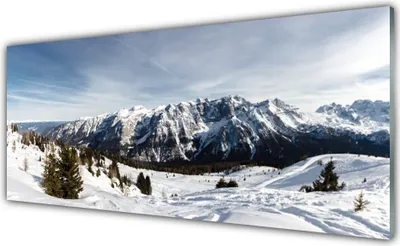Produktbild von Acrylglasbilder 125x50 Wandbild Druck Gebirge Landschaft