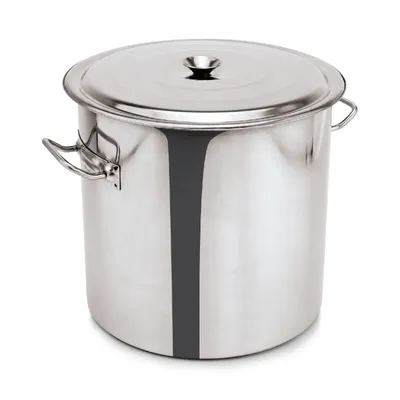 Obrázek produktu pro Odpadkový koš s víkem a bočními úchyty 47,5 l, nerezová ocel, stříbrná barva