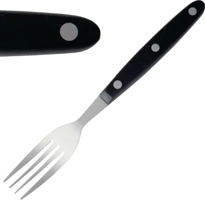 Produktbild von Olympia Steakgabeln mit schwarzem Griff (12 Stück)