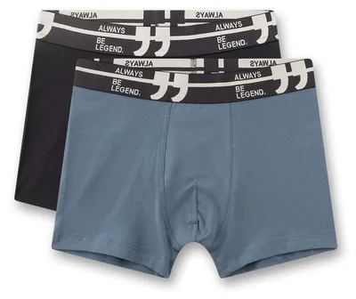 Produktbild von Sanetta Jungen-Hipshorts blau Baumwolle | 2er Set Teens-Unterhose