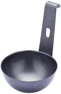 Pocheerbecher mit Antihaftbeschichtung, Schwarz, 1 Stück, Edelstahl