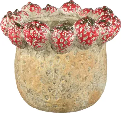 Produktbild von PTMD - Topf Fruitsy - Rot - 23,5 x 23,5 x 20 cm