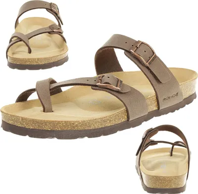 Produktbild von Rohde Alba Damen Zehentrenner Schuhe Pantoletten 5594 72 braun, Schuhgröße:39 EU