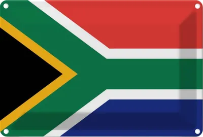 Produktbild von vianmo Blechschild 20x30 cm Südafrikas South Africa Flagge Fahne Wappen