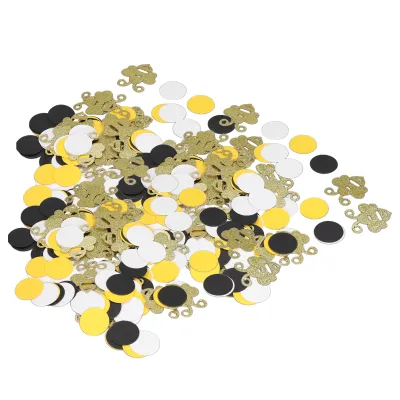 Imagen del producto de Confeti con forma de abeja, confeti dorado brillante, confeti circular, confeti de abeja de colores, decoraciones para fiestas de cumpleaños con temática de abeja, decoraciones para fiestas de cumpleaños