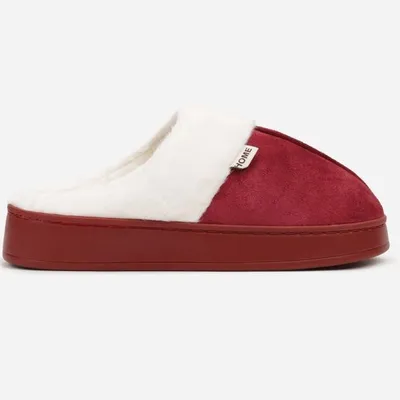 Produktbild von Damen Hausschuhe Slip On Pantoffeln Plüsch Isoliert Slippers Knowi Rot Gr.40/41