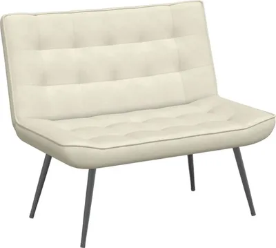 Image de Banc crème 110x74x84 cm velours