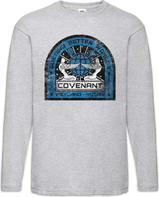Produktbild von Urban Backwoods USCSS Covenant Patch, Langarm T-Shirt, Farbe: Hellgrau, Größe: L
