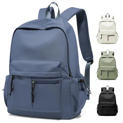 Produktbild von Schulrucksack Mädchen Jungen Rucksack Schule Teenager Wasserdicht Laptop Tasche Reise Blau-Lila 43x32x14cm
