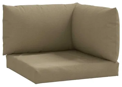 Produktbild von Palettenkissen 3-tlg. Melange Taupe Stoff