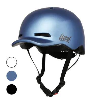 Productafbeelding van WESTT Urban fiethelm | Fietshelm voor heren, dames en kinderen | Met verlichting | Ademend fiethelm | Stadhelm | BMX-helm |