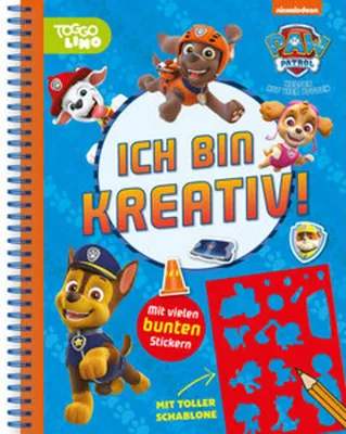 Produktbild von PAW Patrol Mal- und Stickerbuch für Kinder, Serie 'Ich bin kreativ!', 40 Seiten