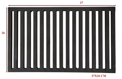 Image de Grille de cheminée acier 37x26 cm, épaisseur 16 mm – pour cendres, bois et four.