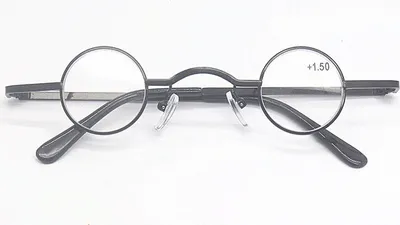 Produktbild von Klassische Kleine Runde Lesebrille für Damen Herren +1,5 Schwarz