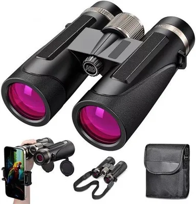 Produktbild von Fernglas 12x42, Fernglas für Erwachsene, BAK4-Prismen, FMC-Objektiv, wasserdichte HD-Ferngläser, ideal für Vogelbeobachtung, Jagd, Wandern, Sportveranstaltungen