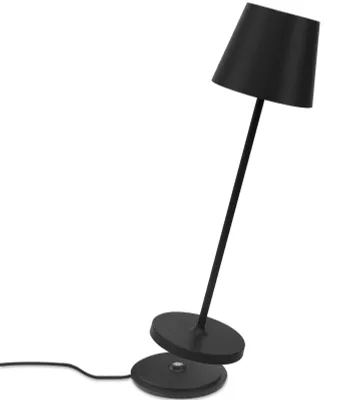 Obrázek produktu pro Stmívatelná LED stolní lampa s bateriovým napájením, teplé bílé světlo (3000 K), černá barva