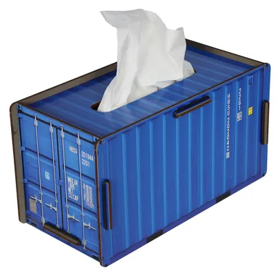 Produktbild von Werkhaus - Tücherbox "Container" Blau CO1021 Kosmetiktücherbox Tissuebox