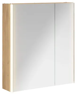 Immagine prodotto di Armadietto a specchio da bagno vidaXL in rovere lavorato artigianalmente