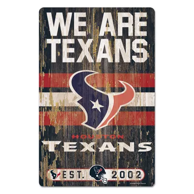 Produktbild von NFL Houston Texans Slogan Wood Sign Holzschild Holz 43x28cm We Are Texans