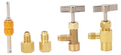 R134a Kan-Tankhahn-Set, selbstabdichtend, mit Adaptern