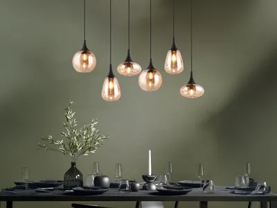 Produktbild von 6-flammige Balkenpendelleuchte Breite 93cm