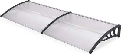 Produktbild von Mucola Haustürvordach Pultvordach Haustürüberdachung Tür Überdachung Kunststoff Vordach Türdach Haustürdach - 240x90 cm
