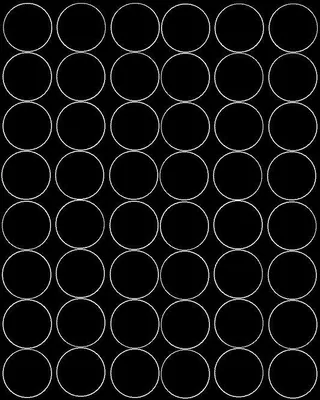 Immagine prodotto di Adesivi circolari, diametro 6 cm, 48 pezzi, nero lucido
