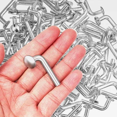 Produktbild von 100 Stück Verzinkte Sicherheitsstifte Für Palettenregale – Hochleistungs Eisenkonstruktion Für Lagerung Und Heimwerker Projekte 3.2 X 1.7 X 1.1 Cm
