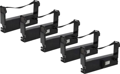 Produktbild von vhbw 5x Farbband Schriftband kompatibel mit Citizen IR31 Nadeldrucker, Bondrucker - Schwarz