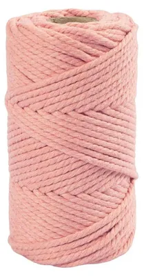 Produktbild von Creativ Company Makramee Kordel rosa 4 mm 55 m Baumwolle Basteln