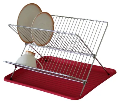 Produktbild von Geschirrabtropfkorb verchromt Tablett