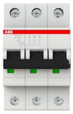 Produktbild von S203M-C16, Miniatur-Leistungsschalter, Typ C, 25000 A, IP20