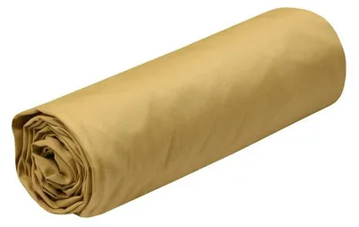 Imagen del producto de Sábana bajera de algodón con goma elástica, modelo ELYSEE, color amarillo, 140 x 200 cm