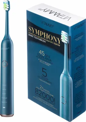Zdjęcie produktu dla Szczoteczka soniczna VITAMMY SYMPHONY o wysokiej mocy wibracji, błękit oceanu