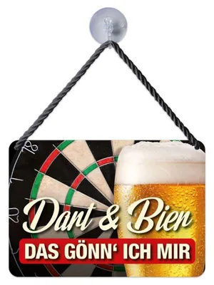 Produktbild von Kulthänger Blechschild Dart & Bier KH212