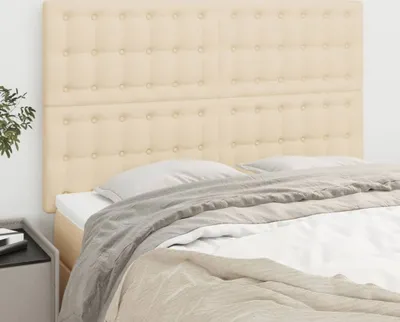 Produktbild von The Living Store Kopfteile 4 Stk. Creme 72x5x78/88 cm Stoff
