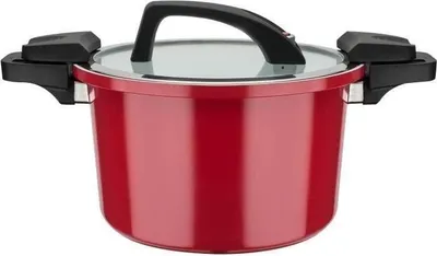 Immagine prodotto di Pentola a pressione GSW, 24 cm, 6 L, alluminio forgiato, induzione, rosso