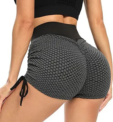 Produktbild von Gekerbte Sportshorts mit Kordelzug Schwarz L