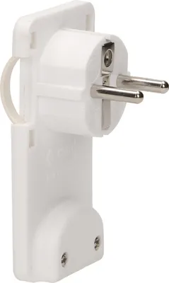 Zdjęcie produktu dla Wtyczka bardzo smukła z uchwytem ORNO OR-AE-1311/W, 250V, bez kabla, biała