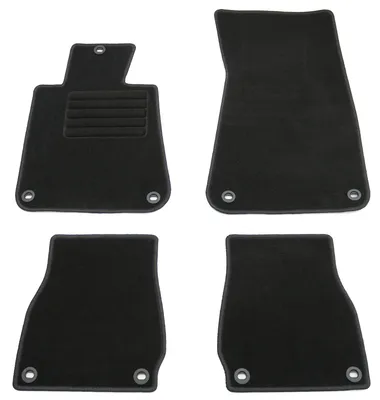 Fußmatten-Set für 3er BMW E30 Cabrio, 01/1986-04/1993, 4-teilig, Schwarz