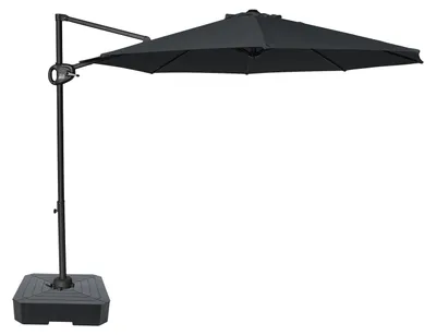 Produktbild von AXI Solea Ampelschirm Rund Ø 300 cm in Anthrazit/Grau | Sonnenschirm für Garten / Terrasse | Inkl. Schirmständer & Schutzhülle | Kippbar & 360°, KI-generiertes Bild