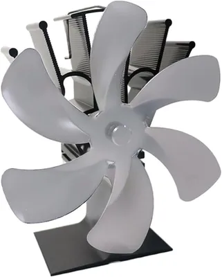 Produktbild von kaminventilator, 6-blatt ofenventilator, stromlos, wärmebetrieben, leise, holzofen ventilator, für kaminrohr & brennofen, effiziente wärmezirkulation
