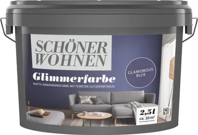 Produktbild von Schöner Wohnen 2,5 l Glimmerfarbe Glamorous Blue blau