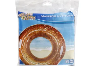 Produktbild von Plavecký kruh Splash & Fun zlatý se třpytkami